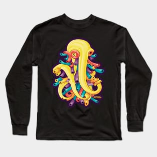 Plastic Macaroni Boho Trippy Hippy Calamari Long Sleeve T-Shirt